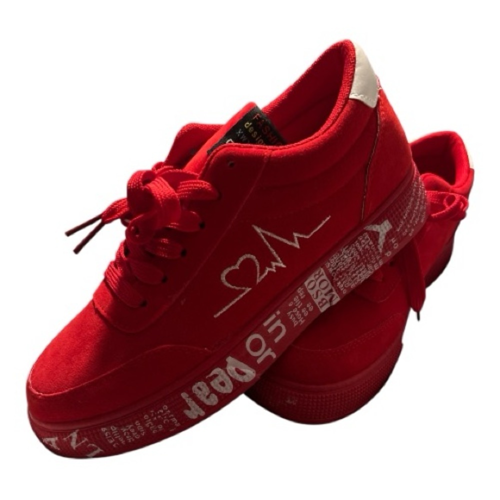 Red Heartbeat Sneakers